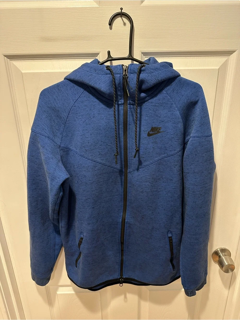 Nike OG Tech Fleece Windrunner Full Zip Hoodie Jacket Heather Blue Men's L